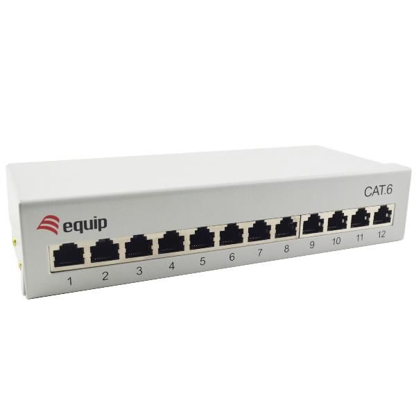 EQUIP CAT.6 PATCH PANEL 12-PORT DESKTOP