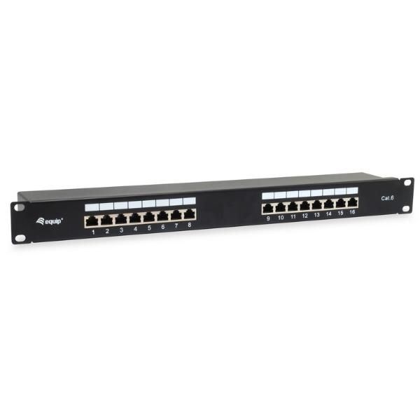 EQUIP CAT.6 PATCH PANEL 16-PORT 19 INCH 1