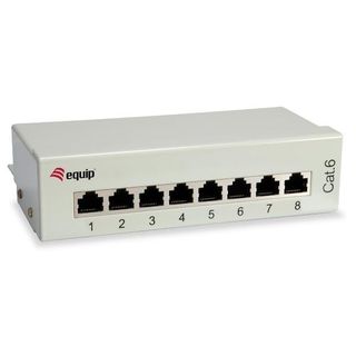 EQUIP CAT.6 PATCH PANEL 8-PORT DESKTOP