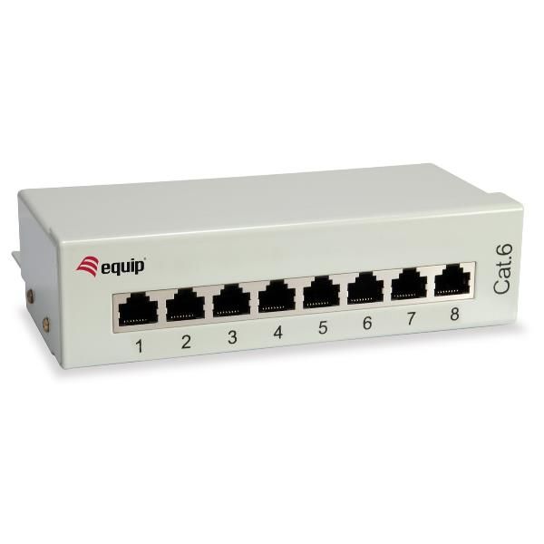EQUIP CAT.6 PATCH PANEL 8-PORT DESKTOP