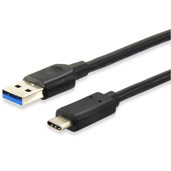 EQUIP CAVO ADATTATORE USB 3.2 Gen 1 DA USB-A USB-C 3A MASCHIO-MASCHIO 0.5 MT NE…
