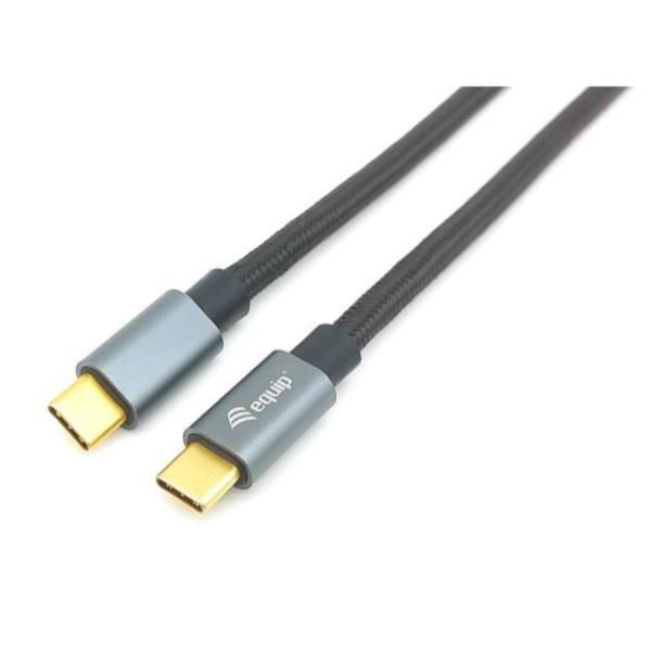 EQUIP CAVO DATI/RICARICA USB-C 3.2 Gen 2 IN TESSUTO MASCHIO/MASCHIO PD 100 W 4K…