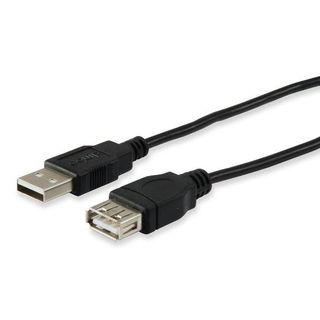 EQUIP CAVO PROLUNGA USB-A 2.0 MASCHIO-FEMMINA 3 MT NERO