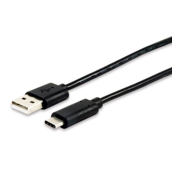 EQUIP CAVO USB 2.0 TYPE USB-A/M TO TYPE USB-C/M 1 MT NERO