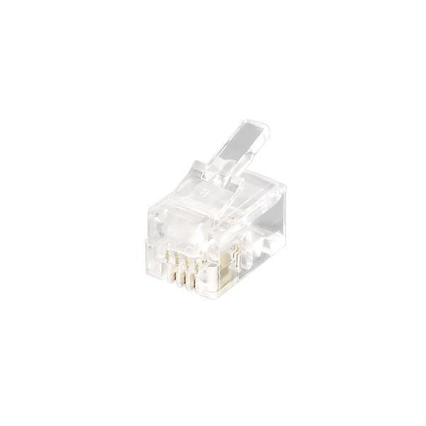 EQUIP MODULAR PLUG RJ11 4P4C (6U ) UNSHI