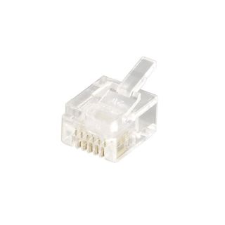 EQUIP MODULAR PLUG RJ12 6P6C (6U ) UNSHIE