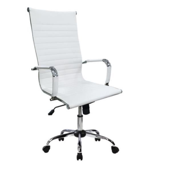 EQUIP OFFICE CHAIR RIBBED HIGH BACK WHITE