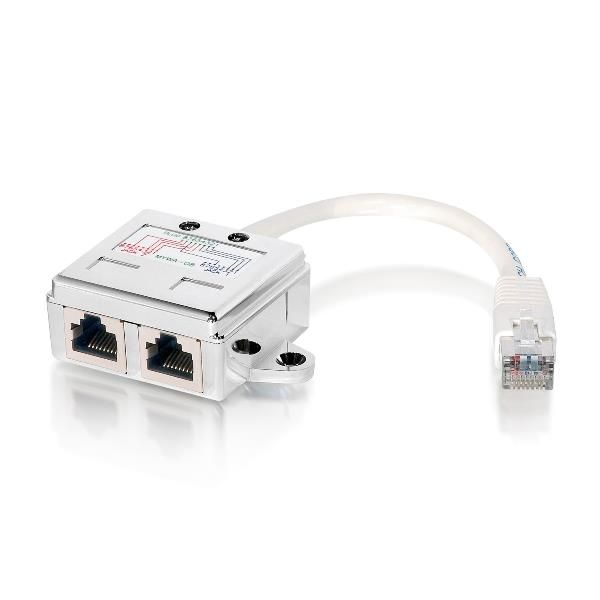 EQUIP PREMIUM RJ45 SPLITTER 8P8C PLUG ->