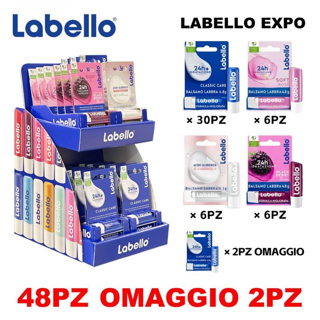 ESPOSITORE DA BANCO LABELLO ASSORTITO 50PZ