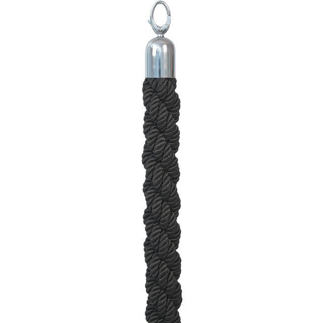 Cordone intrecciato per colonnina segnapercorso - colore nero - lunghezza 150 c…