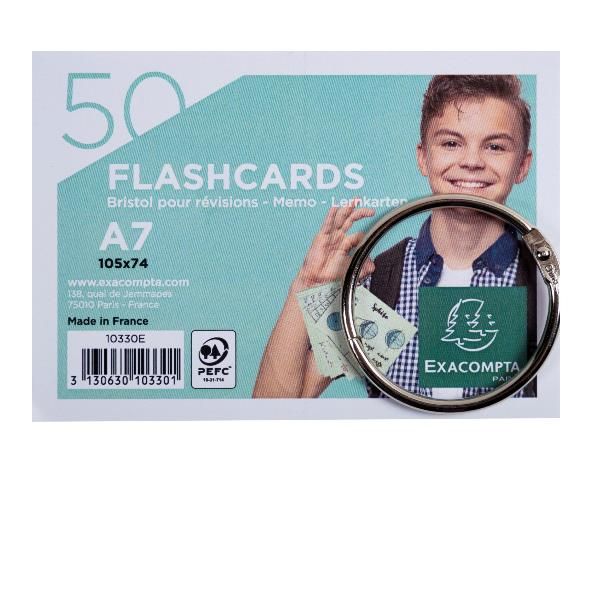EXACOMPTA CF19 FLASHCARDS A7 5 COLORI ASSORTI