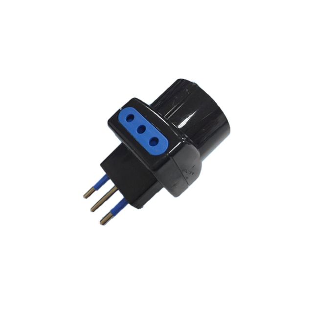 EXTRASTAR ADATTATORE 10A 2 PRESE 10A+1 SCHUKO NERO