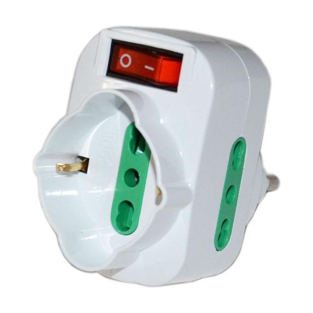 EXTRASTAR ADATTATORE ROTANTE CON INTERRUTTORE SPINA 16A/2p+3P