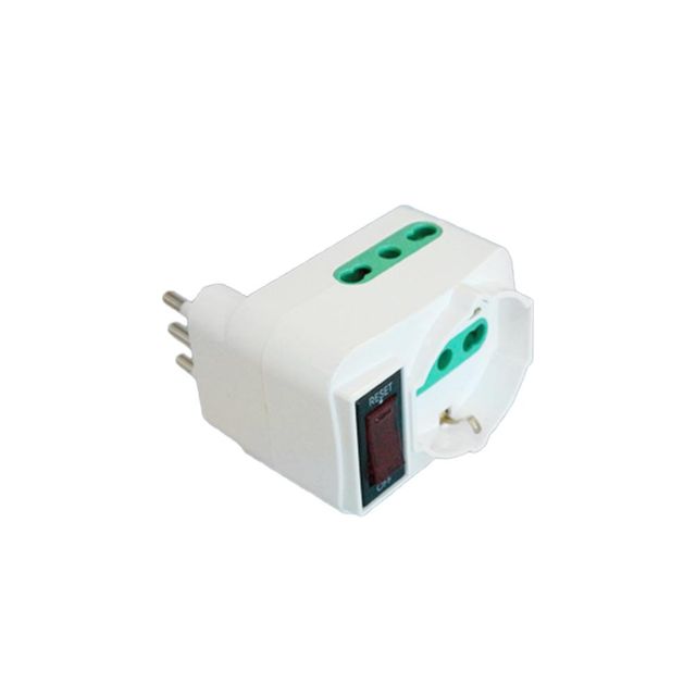 EXTRASTAR ADATTATORE SPINA 10A CON 2 PRESE 10A/16A+SCHUKO