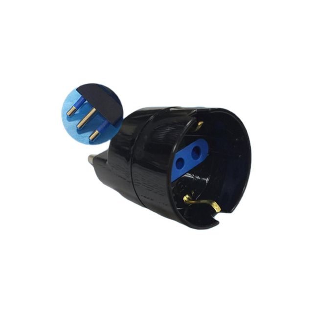 EXTRASTAR ADATTATORE SPINA 16A 1PRESA 2P+T/SCHUKO NERO