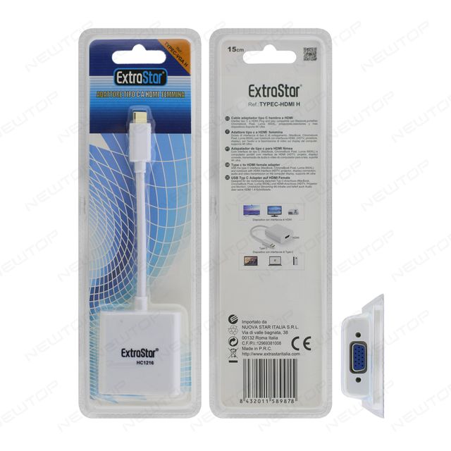 EXTRASTAR ADATTATORE TIPO C A VGA FEMMINA 15CM