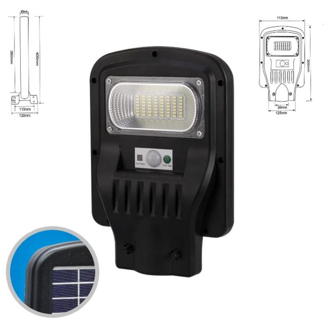 EXTRASTAR LAMPIONE SOLARE CON SENSORE RADAR 350LM 6500K