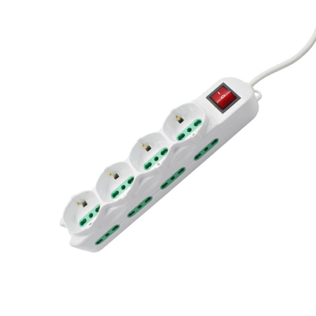 EXTRASTAR MULTIPRESA 8POS.10/16A BIPASSO+4 SCHUKO-5M