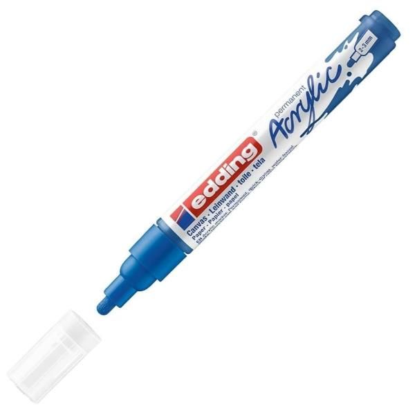 Edding 5300 acrylic marker fine, Blu, Blu, Medio, 2 mm, 3 mm, Inchiostro a base…