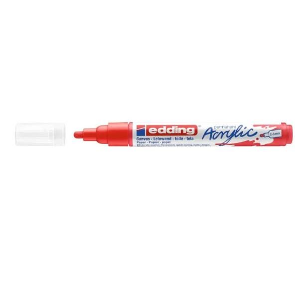 Edding 5300 acrylic marker fine, Rosso, Rosso, Medio, 2 mm, 3 mm, Inchiostro a …