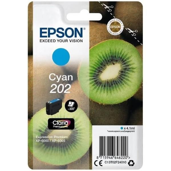 Epson 202 - 4.1 ml - ciano - originale - blister con radiofrequenza / allarme a…