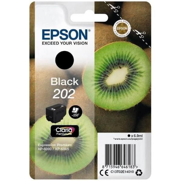 Epson 202 - 6.9 ml - nero - originale - blister con radiofrequenza / allarme ac…