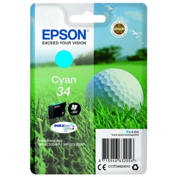 Epson 34 - 4.2 ml - ciano - originale - blister con radiofrequenza / allarme ac…