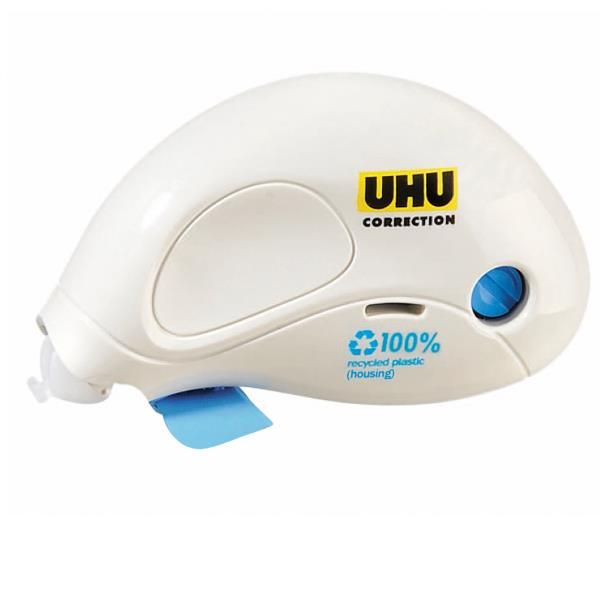 Correttore a nastro Compact Correction - 5 mm x 10 mt - plastica riciclata - Uhu