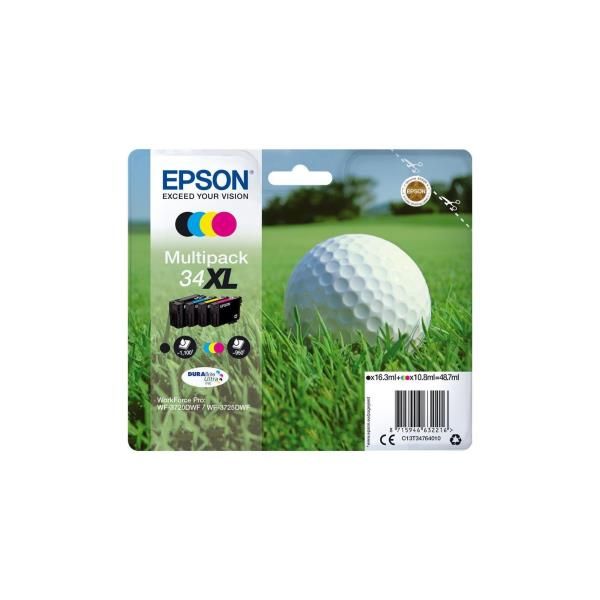 Epson 34XL - Confezione da 4 - XL - nero, giallo, ciano, magenta - originale - …