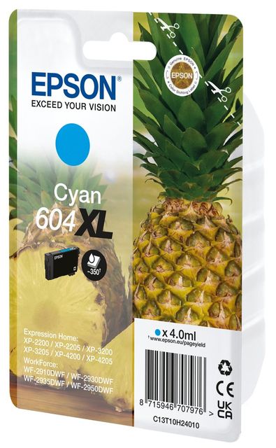 Epson 604XL cartuccia d'inchiostro 1 pz Originale Resa elevata (XL) Ciano