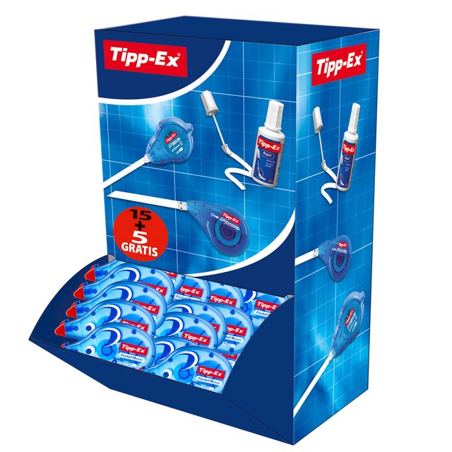 Correttore a nastro Pocket Mouse - 4,2 mm x 10 mt -Tipp-Ex - value pack - 15 + …