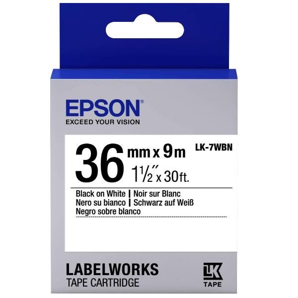 Epson LabelWorks LK-7WBN - Nero su bianco - Rotolo (3,6 cm x 9 m) 1 cassetta(e)…