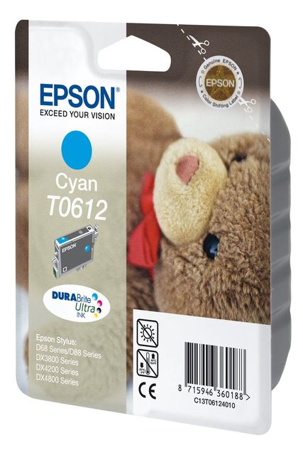Epson T0612 - 8 ml - ciano - originale - blister con radiofrequenza / allarme a…