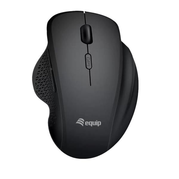 Equip 245121, Mano destra, Ottico, RF senza fili + Bluetooth, 1600 DPI, Nero