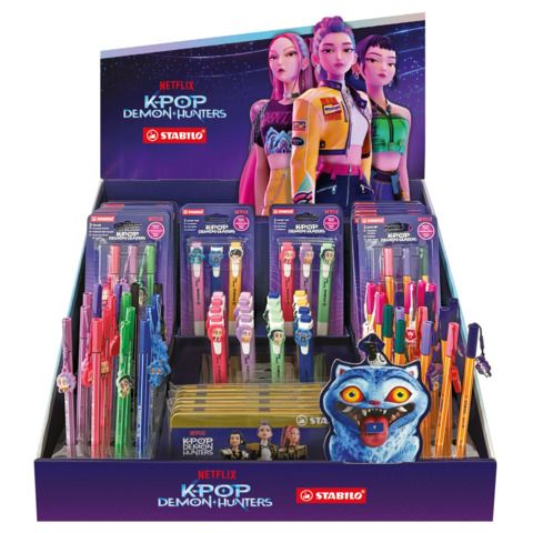 Espositore 140 articoli di scrittura Stabilo KPop Demon Hunters Wave assortiti …