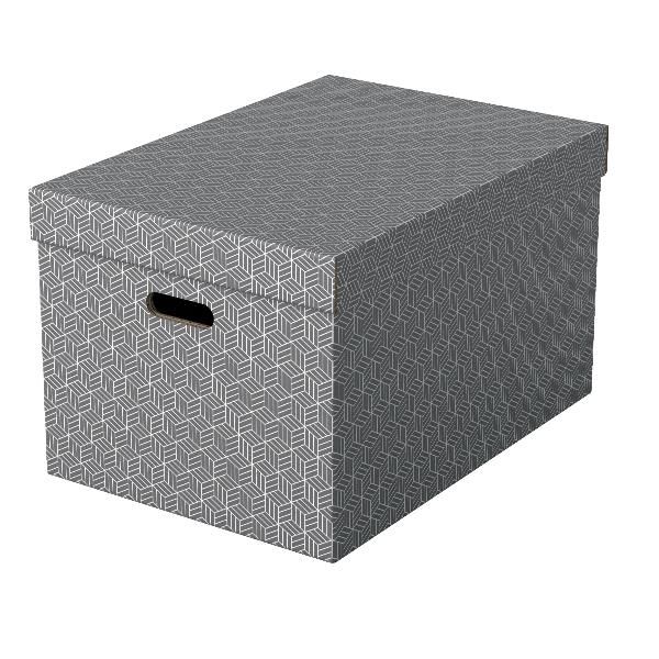 Esselte Home - Scatola per archiviazione - large - grigio (pacchetto di 3)