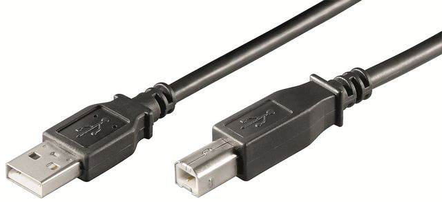 Ewent EC1005 cavo USB 3 m USB 2.0 USB A USB B Nero
