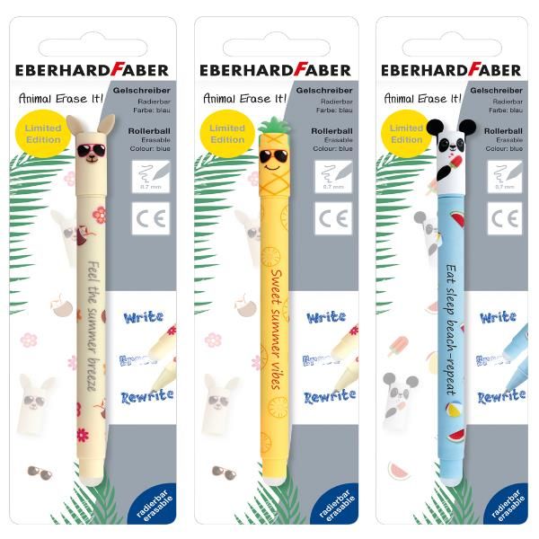 FABER CASTELL PENNA ROLLER CANCELLABILE RICARICABILE TRATTIO 0.7 mm COLORI ASSO…
