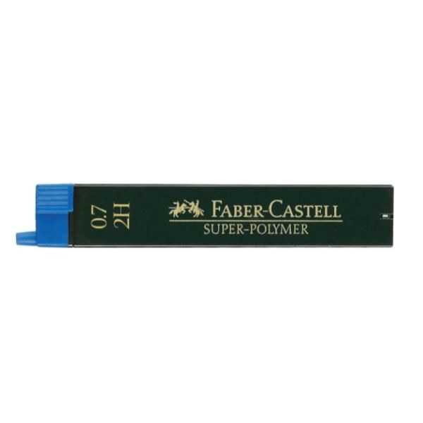 FABER CASTELL SUPER-POLYMERS ASTUCCIO 12 MINE 2H 0.7 mm CONF 12 Pz.