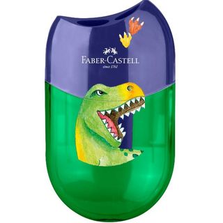 FABER CASTELL TEMPERAMATITE DINOSAURO 2 FORI IN PLASTICA CON SERBATOIO CONF 10 …