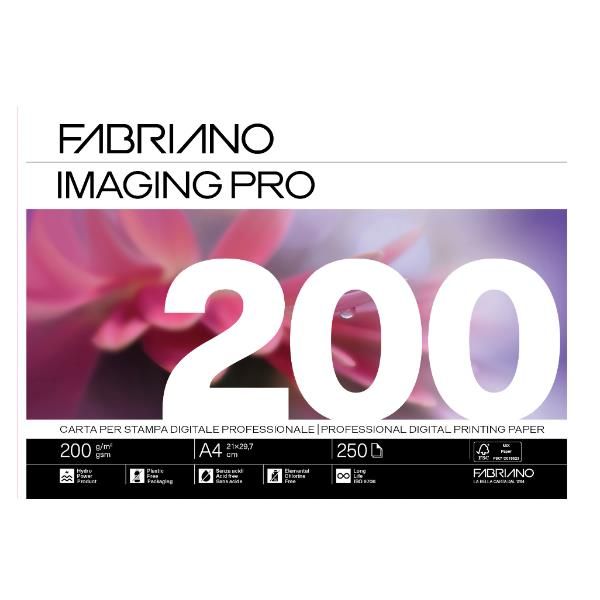 FABRIANO IMAGING PRO RISMA DA 25 FOGLI DI CARTA NATURALE 200 GR 210X297 mm BIAN…