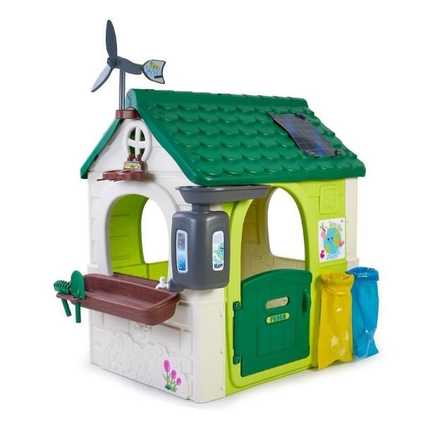 FAMOSA FEBER ECO LA CASETTA DA GIARDINO EDUCATIVA 150X120X94 CM CON FIORIERA 2 …