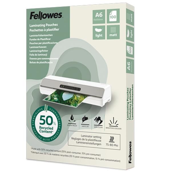 FELLOWES CF100 POUCHE A6 RICICLATE 50% OPACH