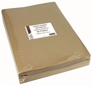 FLORIO CARTA DA PACCO KRAFT 100X140 80 GR COLORE AVANA CONF 50 Pz.