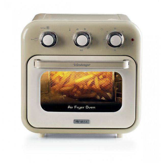 FRIGGITRICE AD ARIA + FORNO 16LITRI SERIE VINTAGE BEIGE