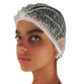 Cuffie a clip plissettate - taglia unica - diametro 53 cm - PLP - bianco - Work…
