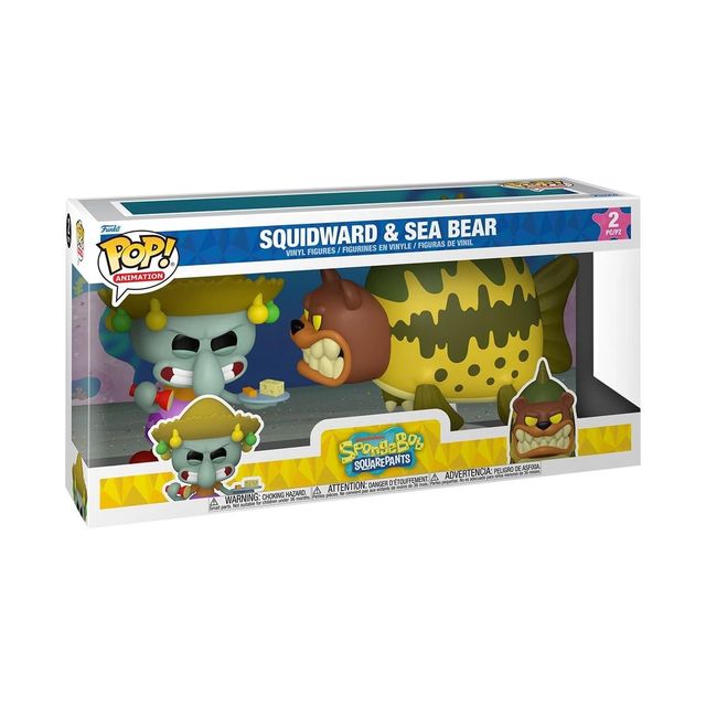 FUNKO POP 2PK SPONGEBOB S5 - VINYL FIGURE 2 SQUIDWARD & SEA BEAR 9CM 90365