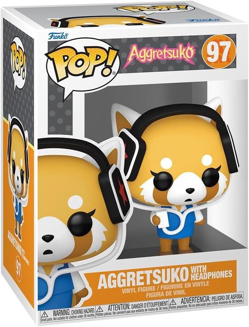 FUNKO POP AGGRETSUKO VINYL FIGURE - 97 AGGRETSUKO W/HEADPHONES 9CM