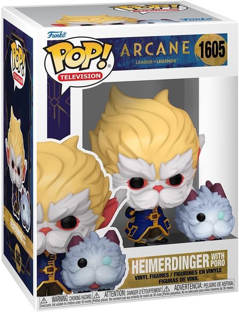 FUNKO POP ARCANE: LEAGUE OF LEGENDS - VINYL FIGURE 1605 HEIMERDINGER W/PORO 9CM