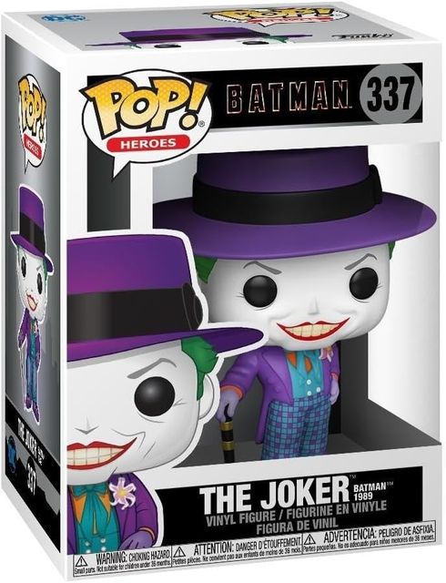 FUNKO POP BATMAN 1989 - VINYL FIGURE 337 JOKER W/ HAT 9CM COC